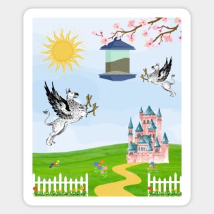 Beautiful spring day, just as the griffon migration begins Sticker